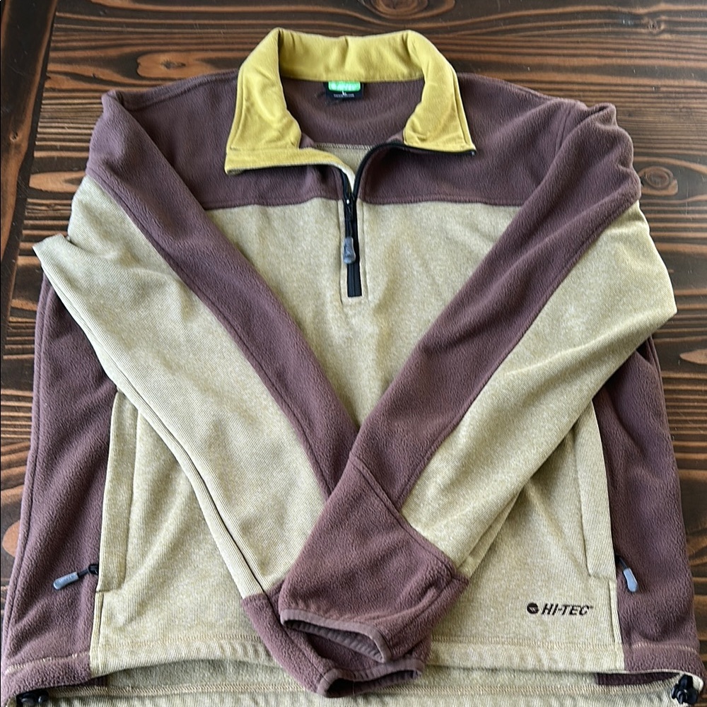 Hi-Tec Brown and Yellow Fleece Jacket